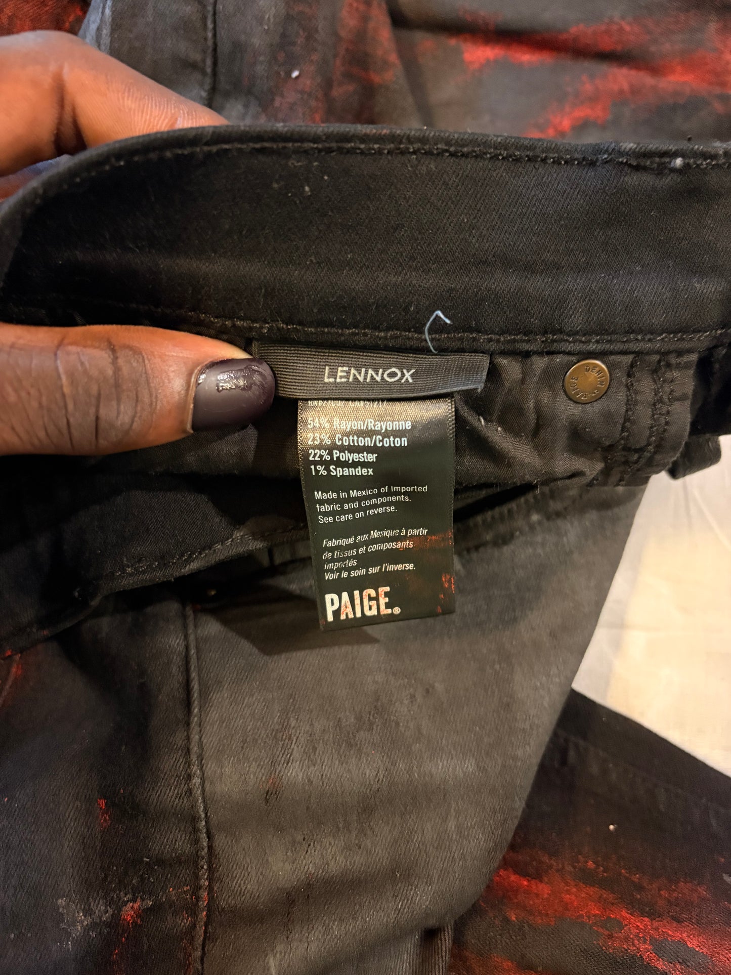Custom Painted Paige Skinny Jeans