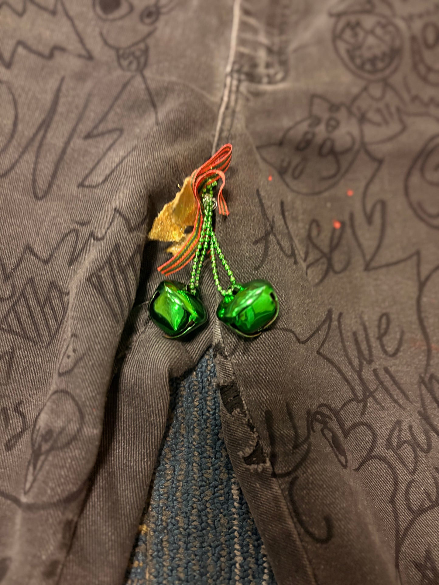 Hand Drawn Lee Jeans With Bell Balls