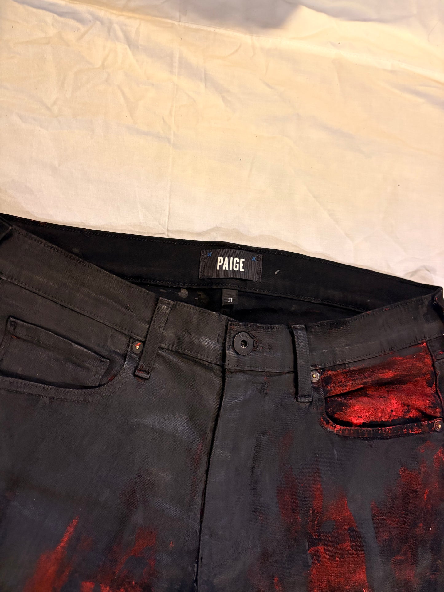 Custom Painted Paige Skinny Jeans