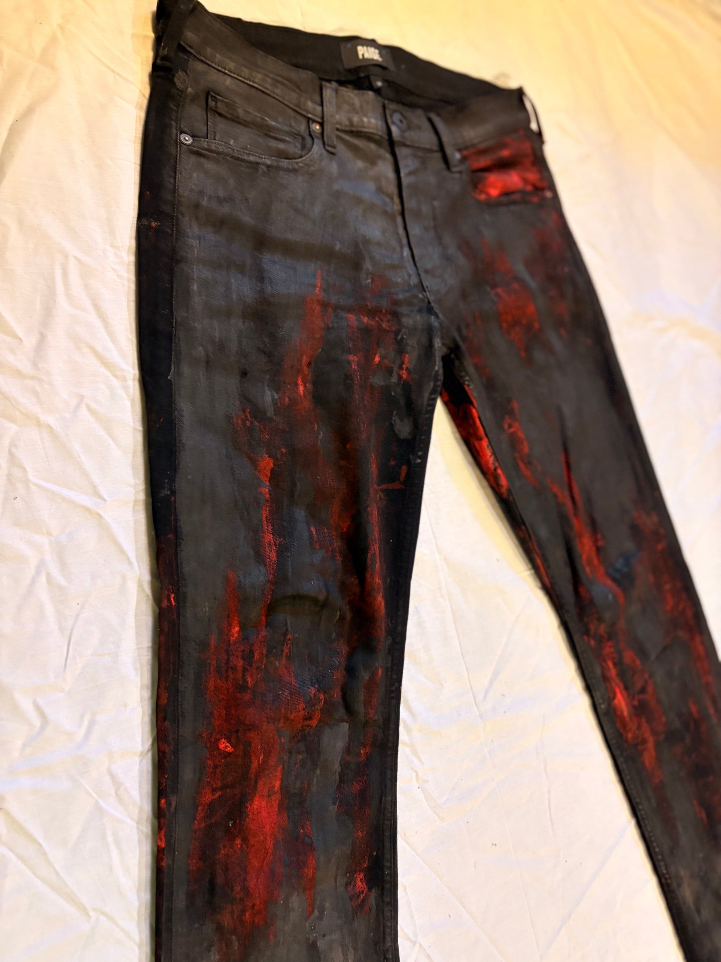 Custom Painted Paige Skinny Jeans