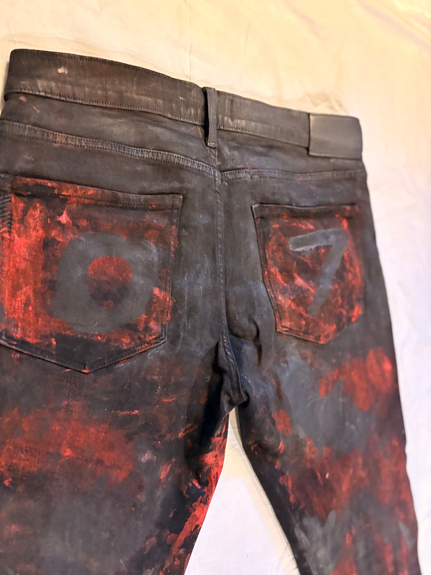 Custom Painted Paige Skinny Jeans