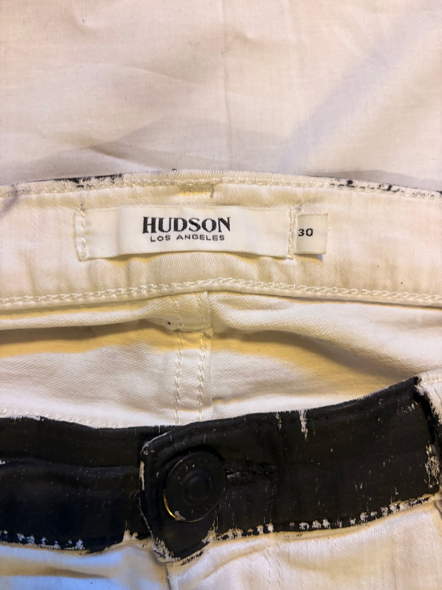 Hand Painted Striped Bootcut Jeans