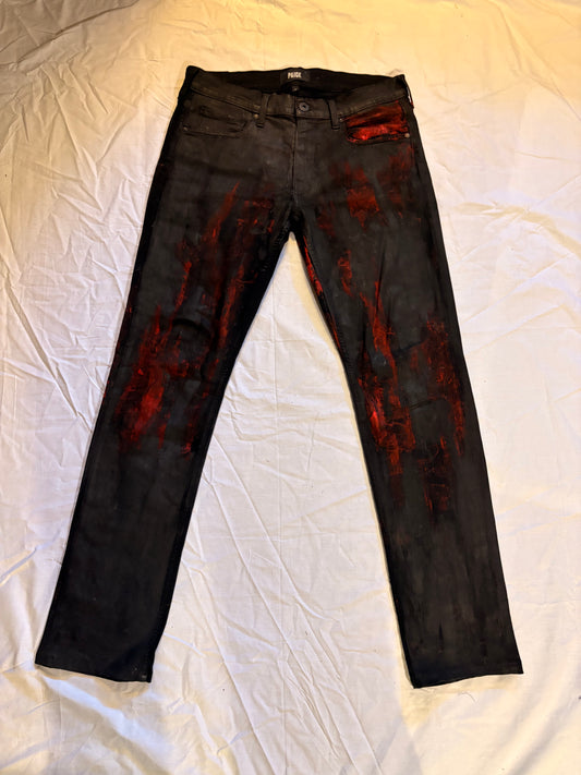 Custom Painted Paige Skinny Jeans